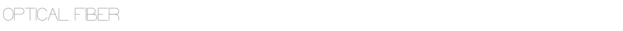 Sample characters Optical Fiber Font